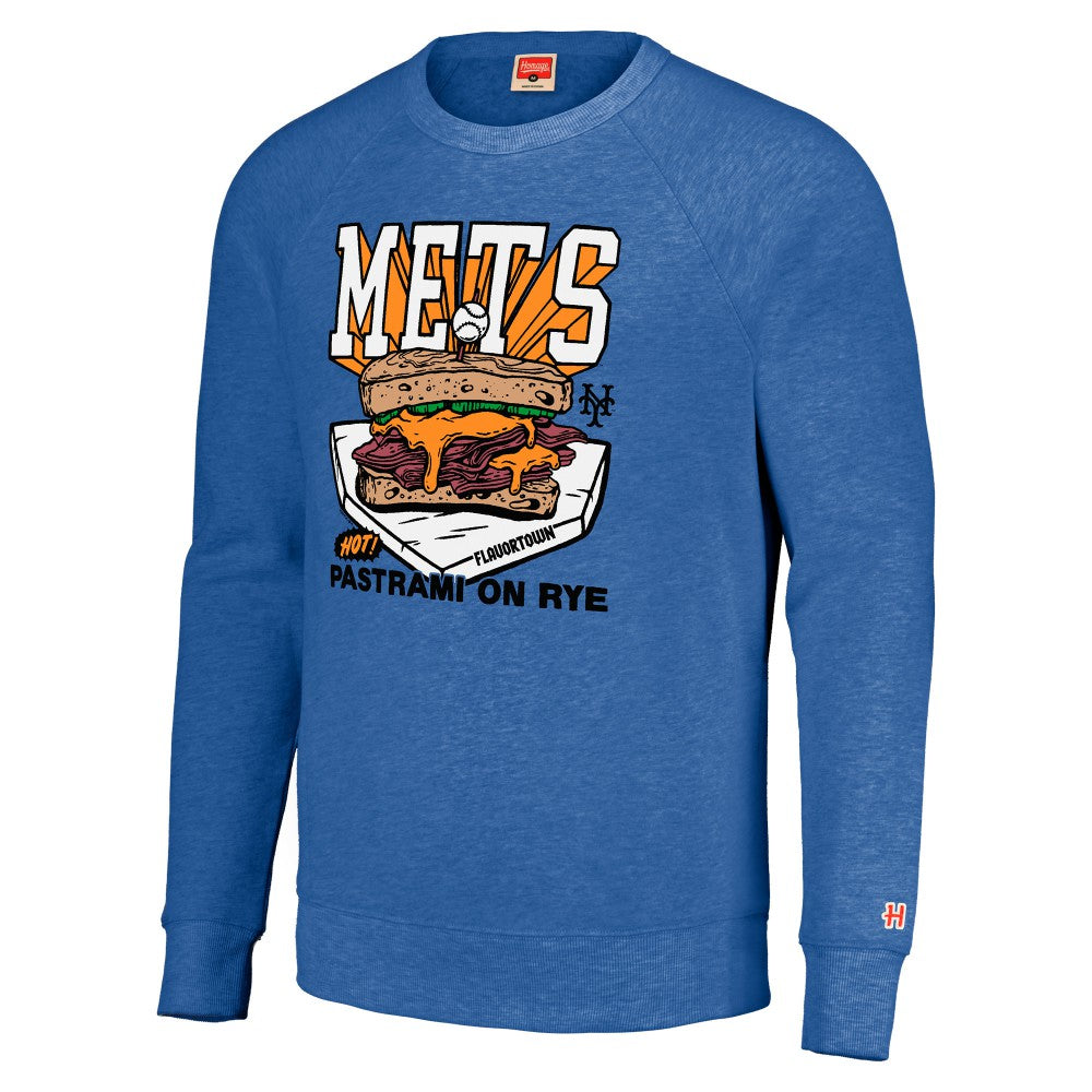 New York Mets MLB x Guy Fieri’s Flavortown Unisex Tri-Blend Pullover Sweatshirt On Sale