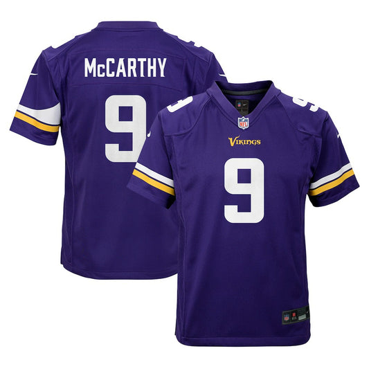 J.J. McCarthy Minnesota Vikings Youth Game Jersey - Purple | NFL Jerseys