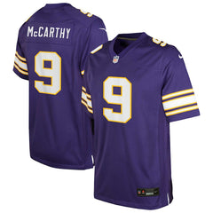 J.J. McCarthy Minnesota Vikings Youth Game Jersey Purple - Nike