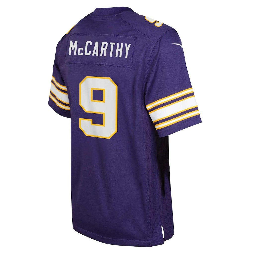 J.J. McCarthy Minnesota Vikings Youth Game Jersey - Purple | NFL Jerseys