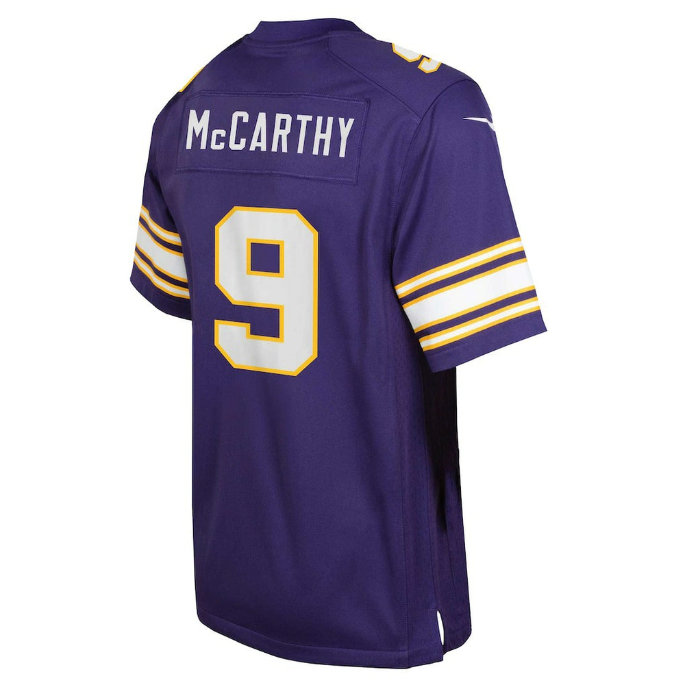 J.J. McCarthy Minnesota Vikings Youth Game Jersey Purple - Nike