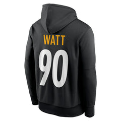 T.J. Watt Pittsburgh Steelers Player Name & Number Therma Hoodie Black - Nike