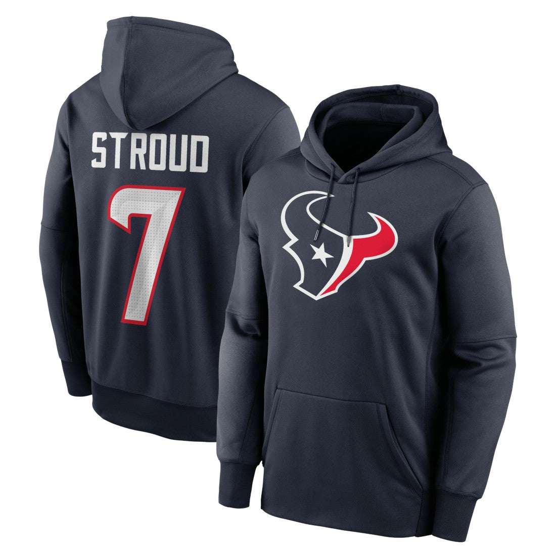 C.J. Stroud Houston Texans Player Name & Number Therma Hoodie Navy - Nike