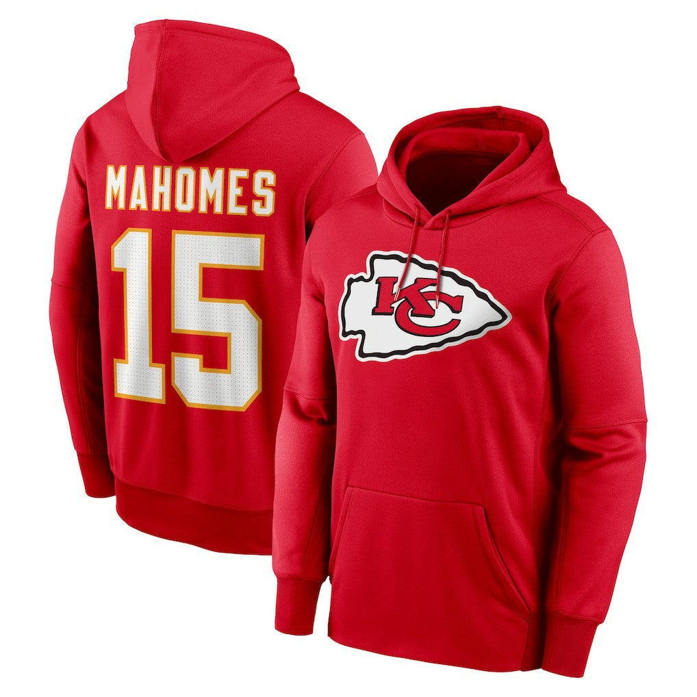 Patrick Mahomes Kansas City Chiefs Player Name & Number Therma Hoodie Red - Nike