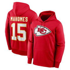 Patrick Mahomes Kansas City Chiefs Player Name & Number Therma Hoodie Red - Nike