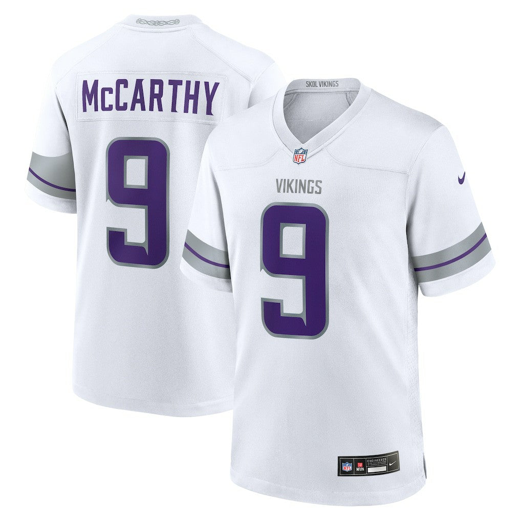 J.J. McCarthy Minnesota Vikings Alternate Game Player Jersey - White | NFL Jerseys