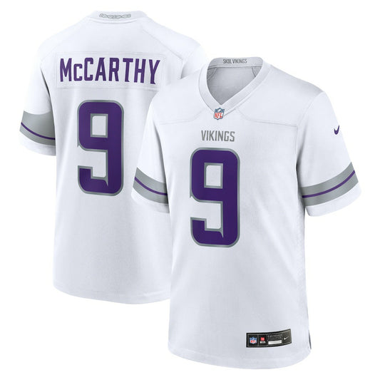 J.J. McCarthy Minnesota Vikings Alternate Game Player Jersey - White | NFL Jerseys