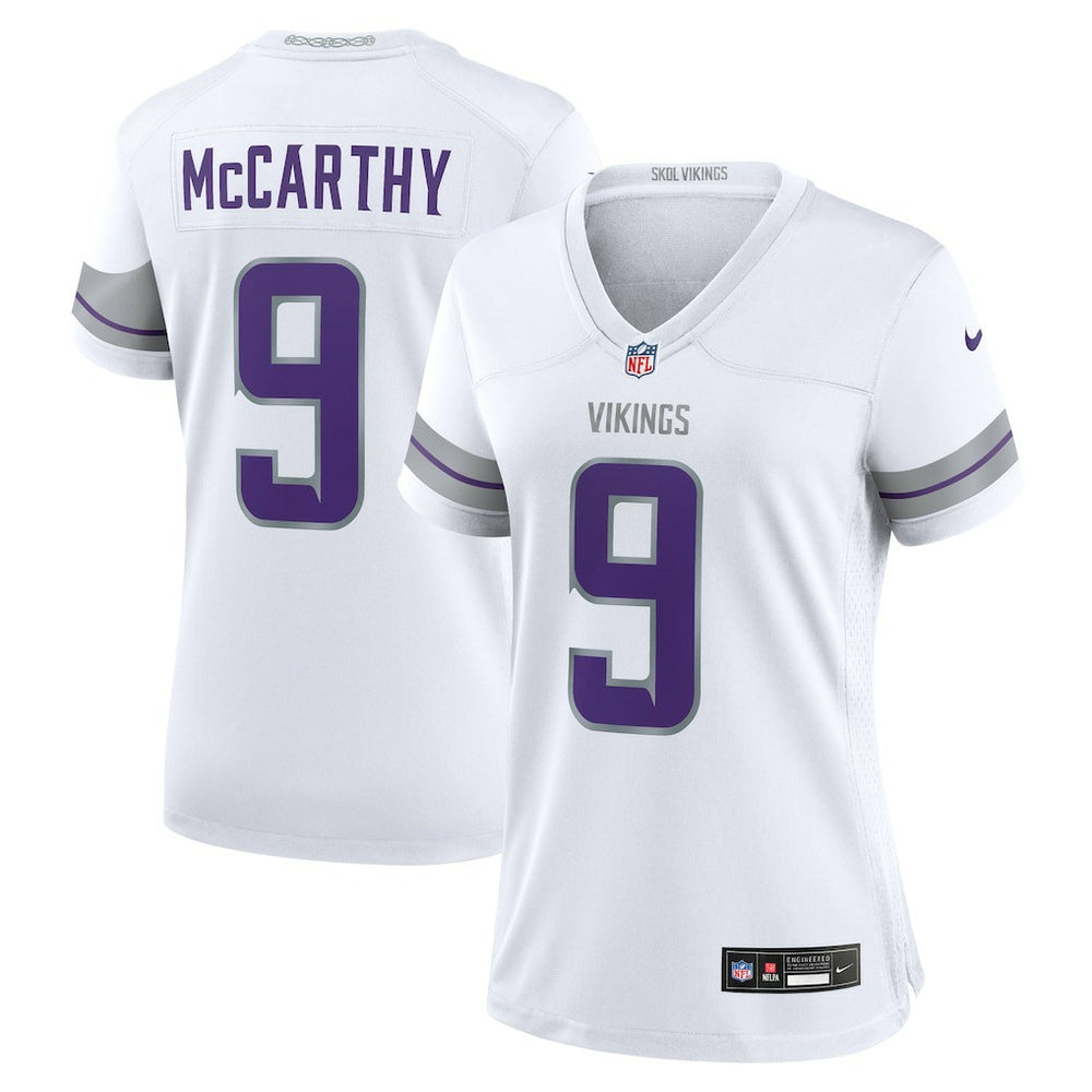 J.J. McCarthy Minnesota Vikings Women's Alternate Game Player Jersey White - Nike