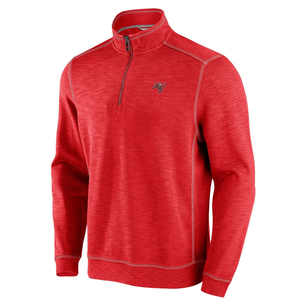 Tampa Bay Buccaneers Big & Tall Tobago Bay Half-Zip Sweatshirt Red - Tommy Bahama