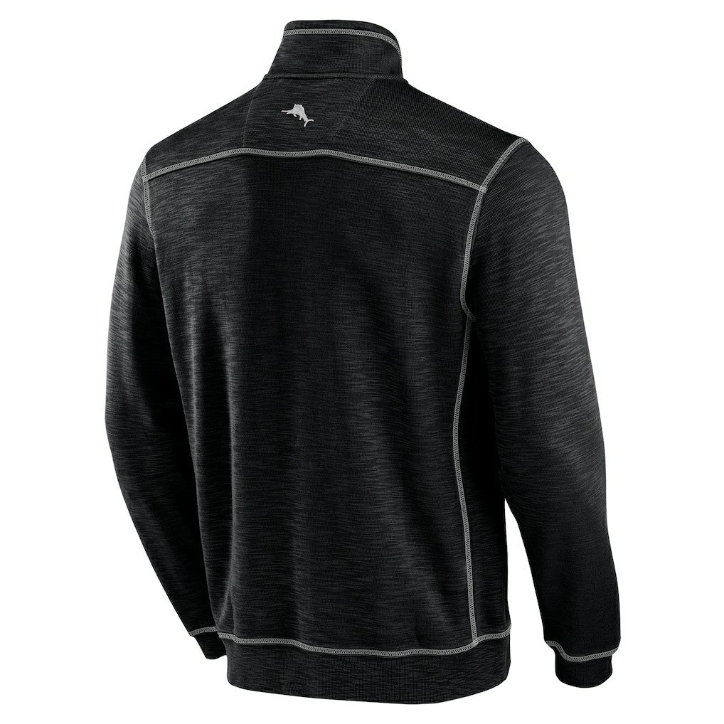 Miami Dolphins Tobago Bay Tri-Blend Half-Zip Sweatshirt Black - Tommy Bahama