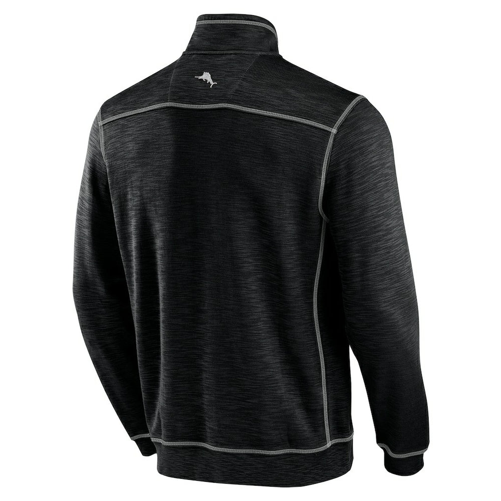 Miami Dolphins Tobago Bay Tri-Blend Half-Zip Sweatshirt Black - Tommy Bahama