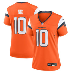 Bo Nix Denver Broncos Women's Game Jersey Orange - Nike