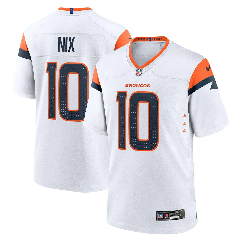 Bo Nix Denver Broncos Game Jersey White - Nike