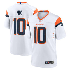 Bo Nix Denver Broncos Game Jersey White - Nike