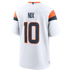 Bo Nix Denver Broncos Game Jersey White - Nike