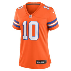 Bo Nix Denver Broncos Women's Mile High Collection 1977 Throwback Player Game Jersey Orange - Nike