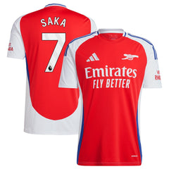 Adidas Bukayo Saka Arsenal 2024/25 Home Replica Player Jerseys – Red