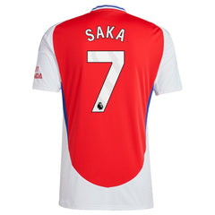 Adidas Bukayo Saka Arsenal 2024/25 Home Replica Player Jerseys – Red
