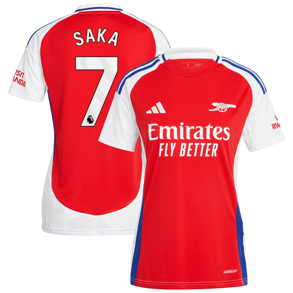 Adidas Bukayo Saka Arsenal Women's 2024/25 Home Replica Player Jerseys – Red