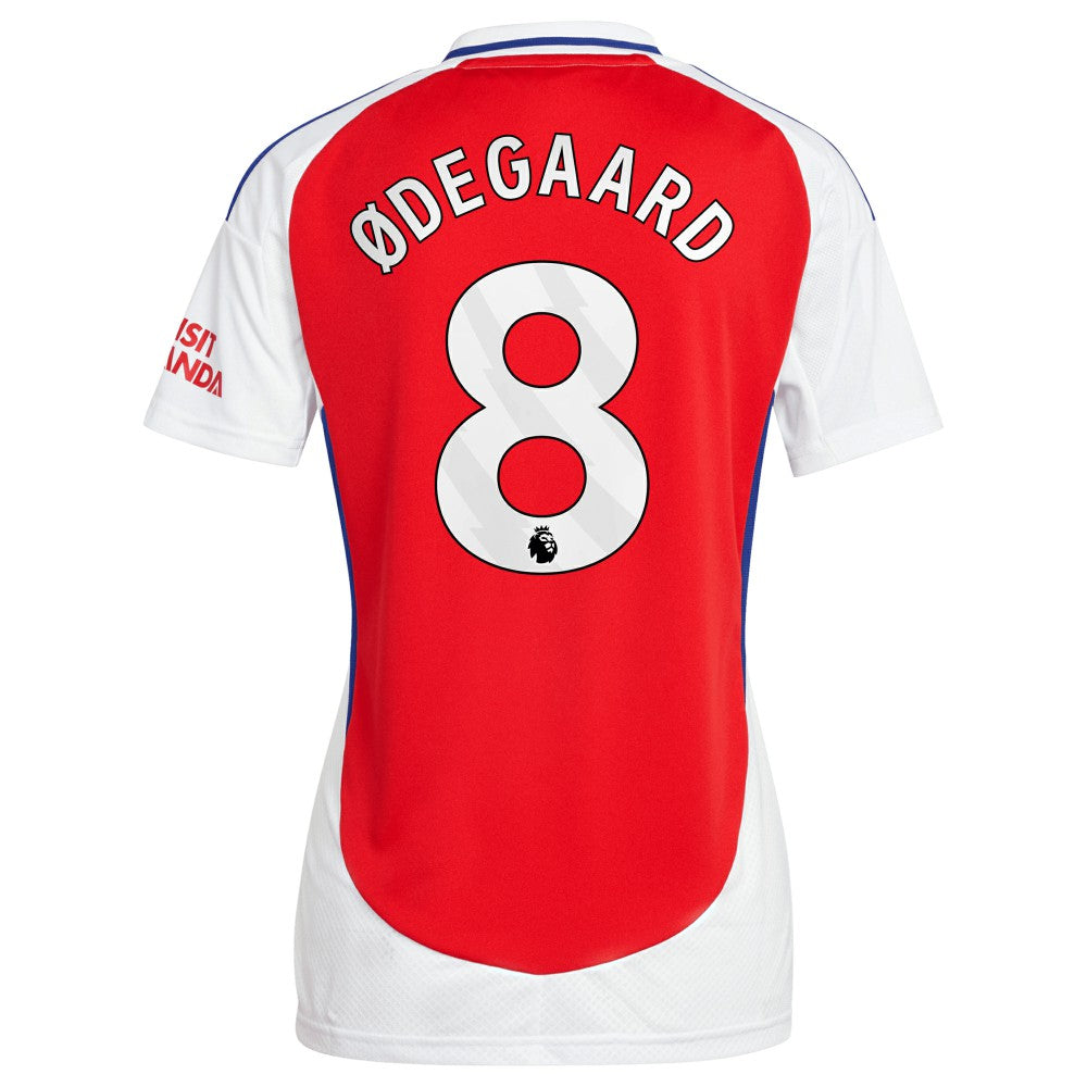 Adidas Martin Odegaard Arsenal Women's 2024/25 Home Replica Player Jerseys – Red