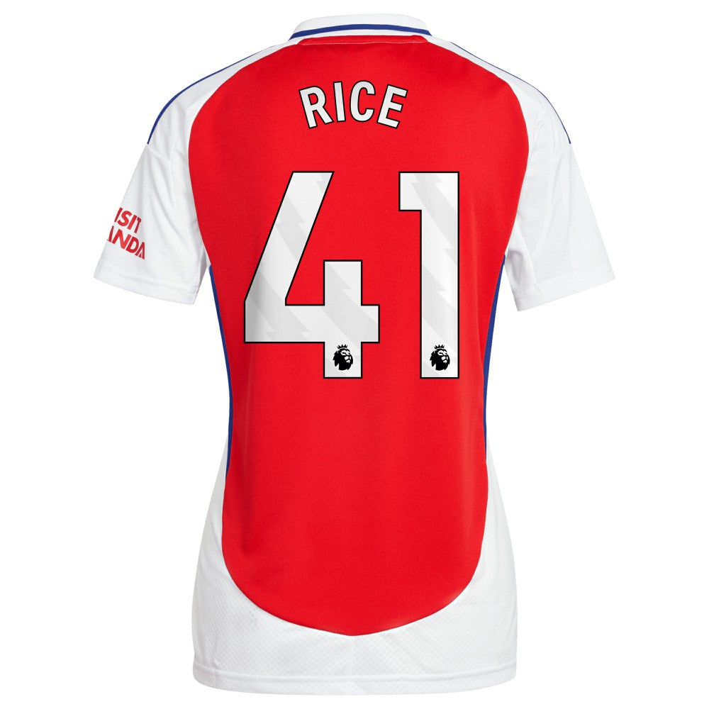Adidas Declan Rice Arsenal Women's 2024/25 Home Replica Player Jerseys – Red