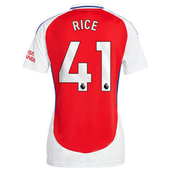 Adidas Declan Rice Arsenal Women's 2024/25 Home Replica Player Jerseys – Red