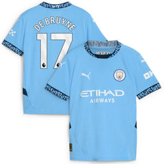 Puma Kevin De Bruyne Manchester City Youth 2024/25 Home Replica Player Jerseys - Light Blue