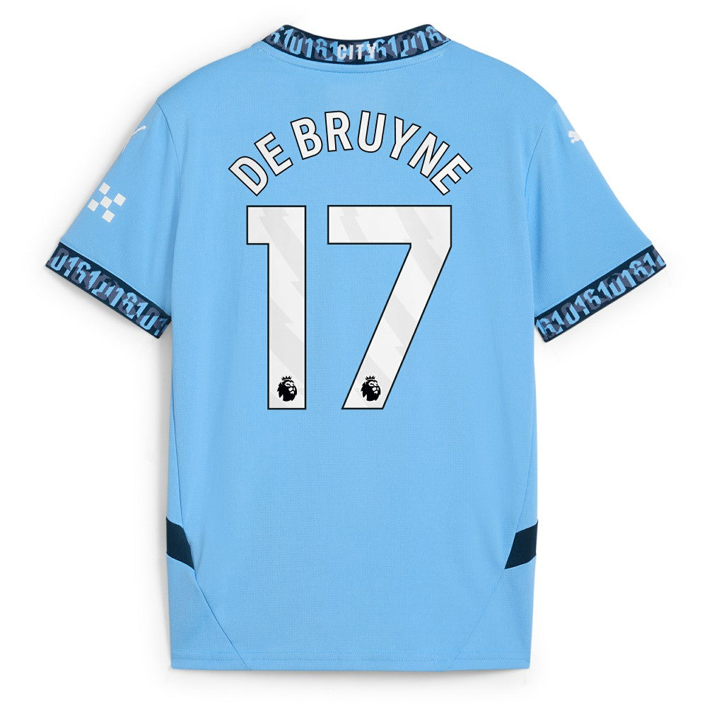 Puma Kevin De Bruyne Manchester City Youth 2024/25 Home Replica Player Jerseys - Light Blue
