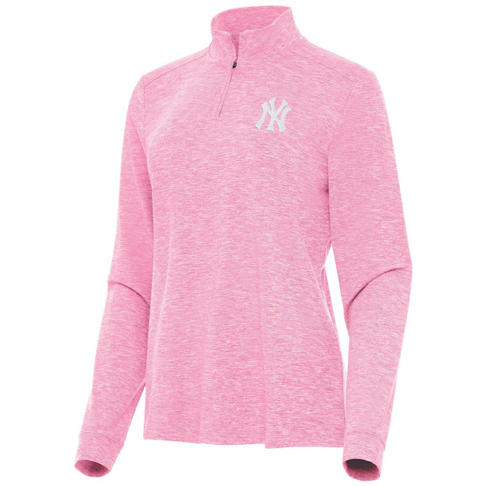 New York Yankees Antigua Women's Mentor Lightweight Mock Neck Quarter-Zip Top Sale