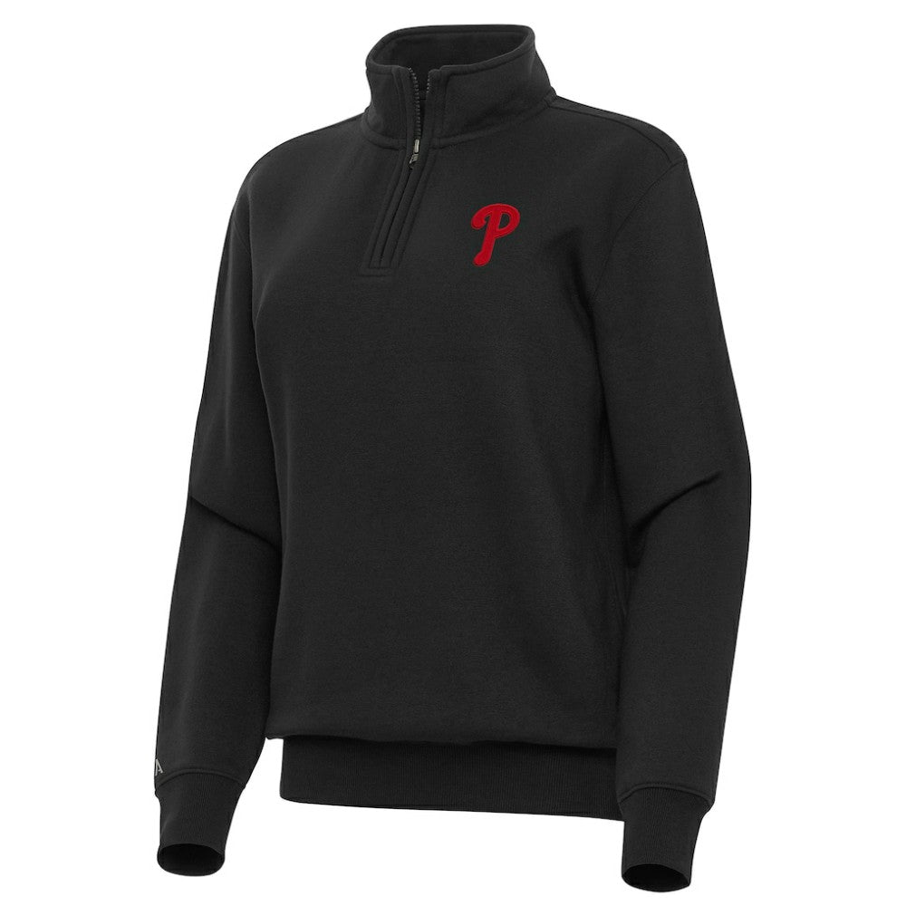 Philadelphia Phillies Antigua Women's Victory Quarter-Zip Sweatshirt On Sale