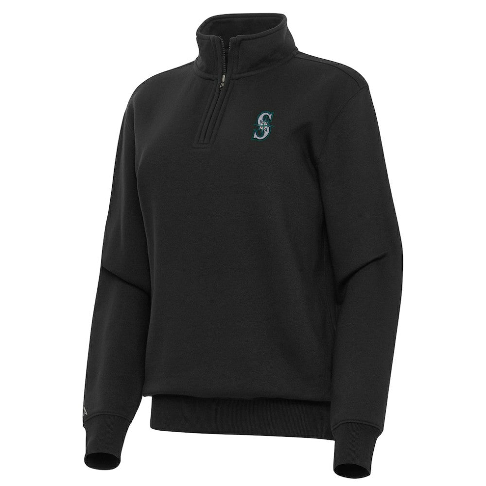 Seattle Mariners Antigua Women's Victory Quarter-Zip Sweatshirt Lifestyle
