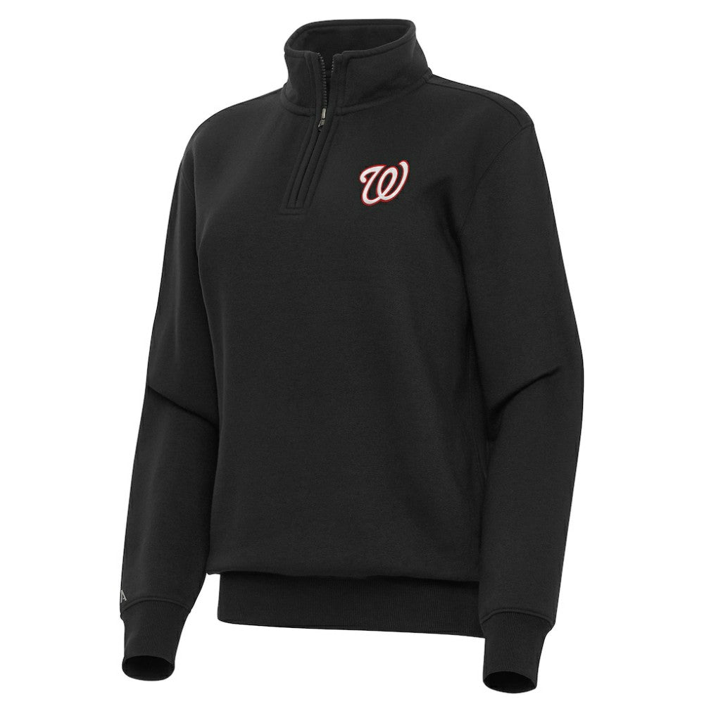 Washington Nationals Antigua Women's Victory Quarter-Zip Sweatshirt Sale