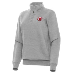 Cincinnati Reds Antigua Women's Victory Quarter-Zip Sweatshirt On Sale