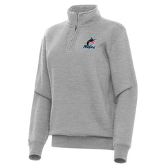 Miami Marlins Antigua Women's Victory Quarter-Zip Sweatshirt Sale