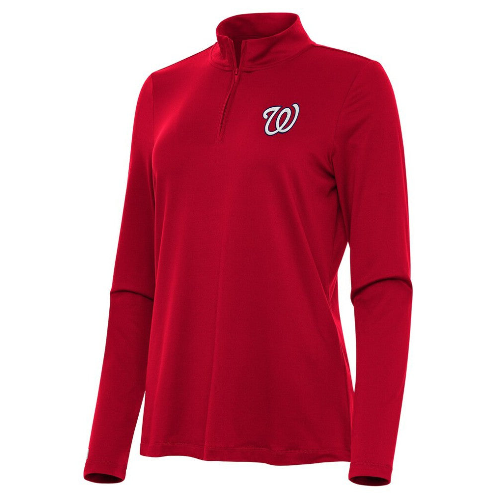 Washington Nationals Antigua Women's Reprocess Quarter-Zip Top - Red Online