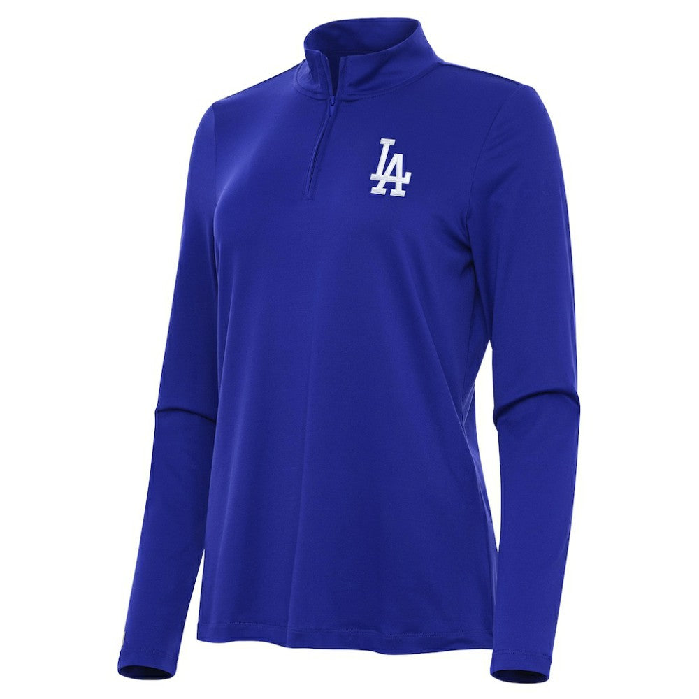 Los Angeles Dodgers Antigua Women's Reprocess Quarter-Zip Top - Royal Sale