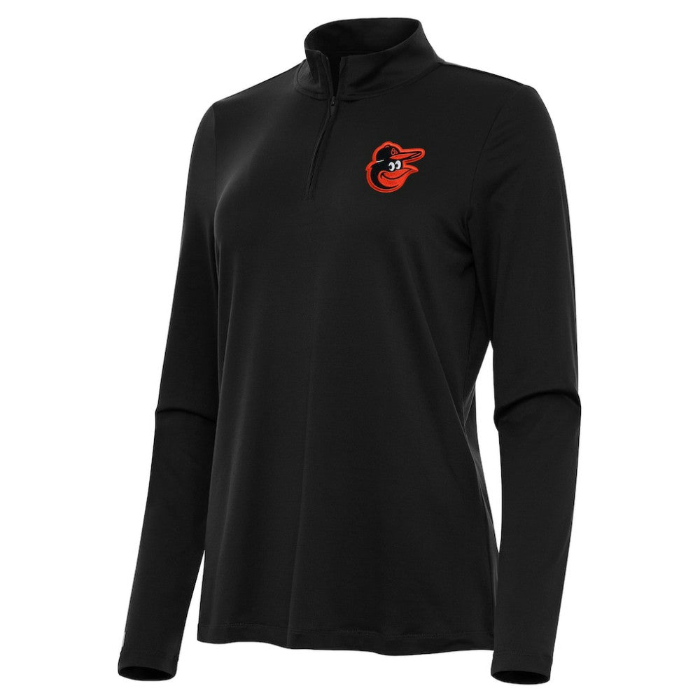 Baltimore Orioles Antigua Women's Reprocess Quarter-Zip Top - Black discount