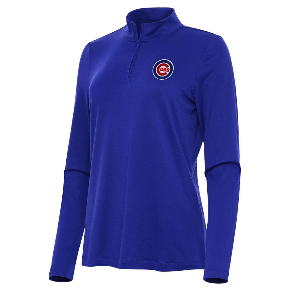 Chicago Cubs Antigua Women's Reprocess Quarter-Zip Top - Royal Sale
