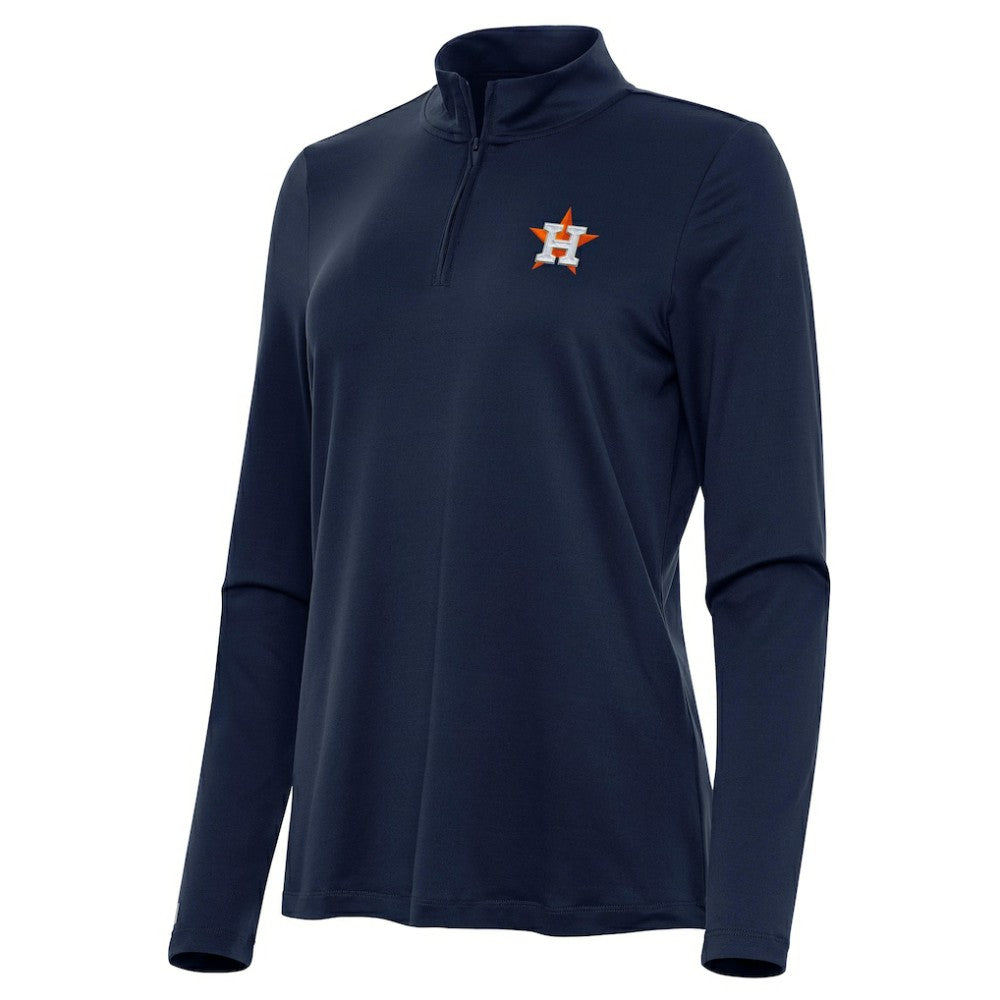 Houston Astros Antigua Women's Reprocess Quarter-Zip Top - Navy Lifestyle
