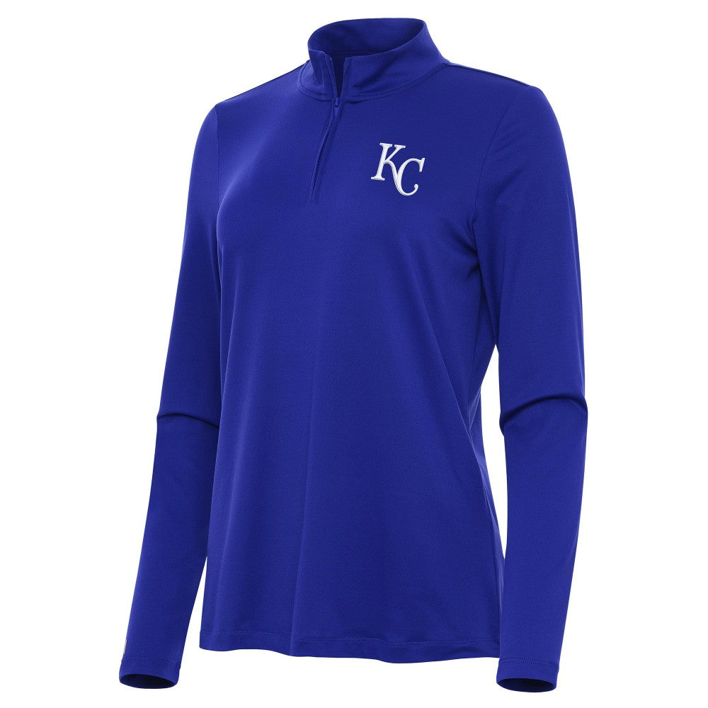 Kansas City Royals Antigua Women's Reprocess Quarter-Zip Top - Royal Lifestyle