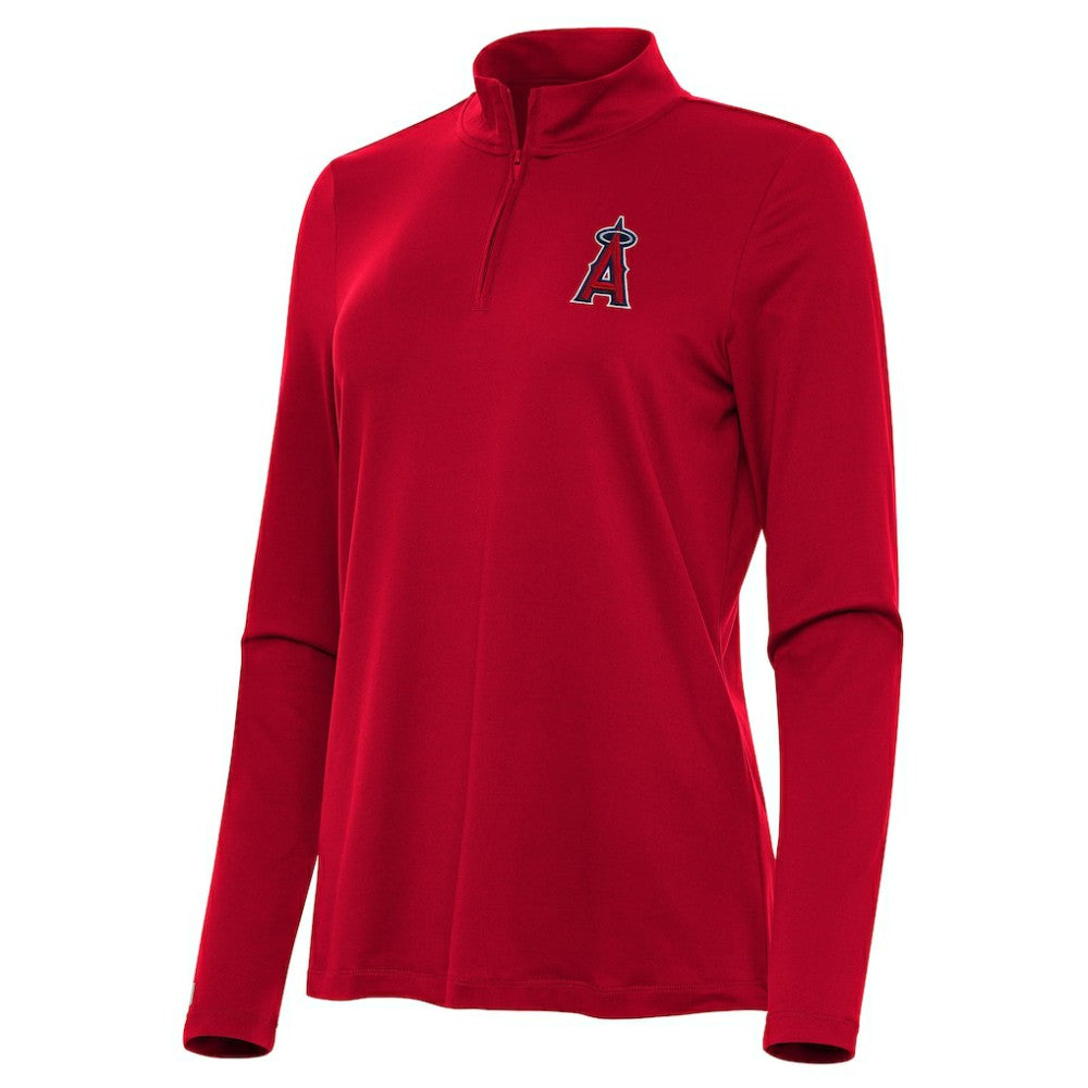 Los Angeles Angels Antigua Women's Reprocess Quarter-Zip Top - Red Near Me
