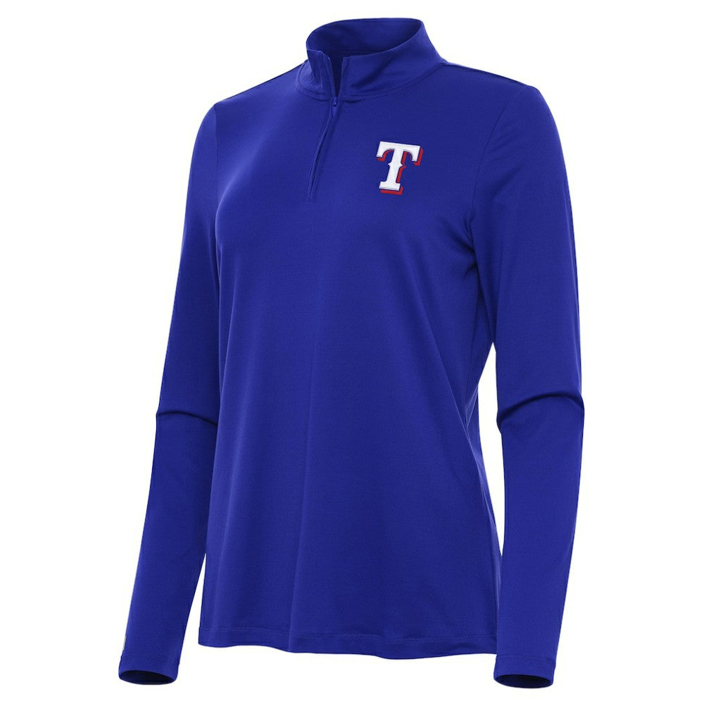 Texas Rangers Antigua Women's Reprocess Quarter-Zip Top - Royal discount