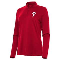Philadelphia Phillies Antigua Women's Reprocess Quarter-Zip Top - Red Clearance