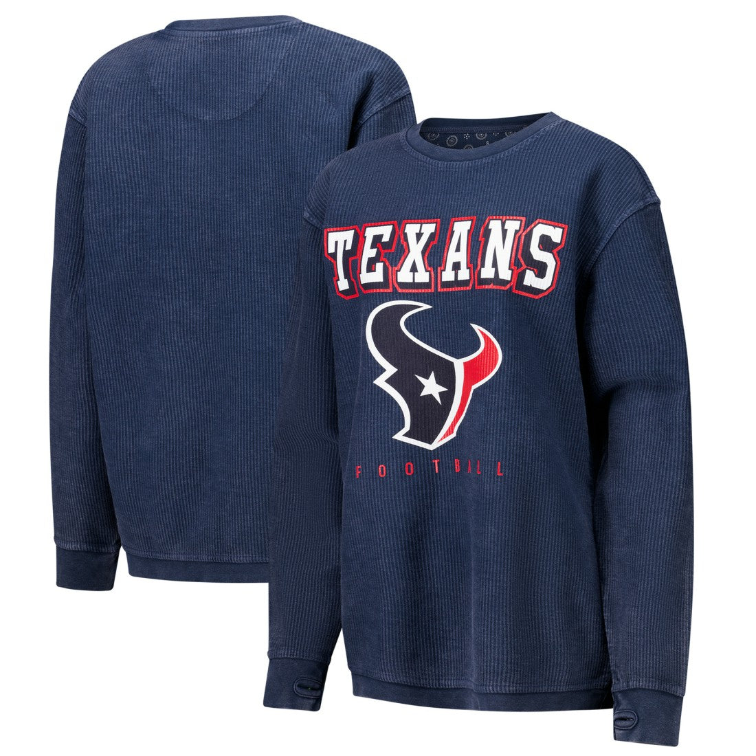 Houston Texans G-III 4Her by Carl Banks Women's Comfy Cord Pullover Sweatshirt Navy - NFL