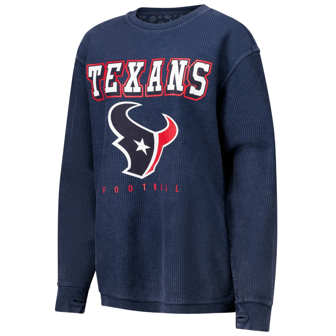 Houston Texans G-III 4Her by Carl Banks Women's Comfy Cord Pullover Sweatshirt Navy - NFL