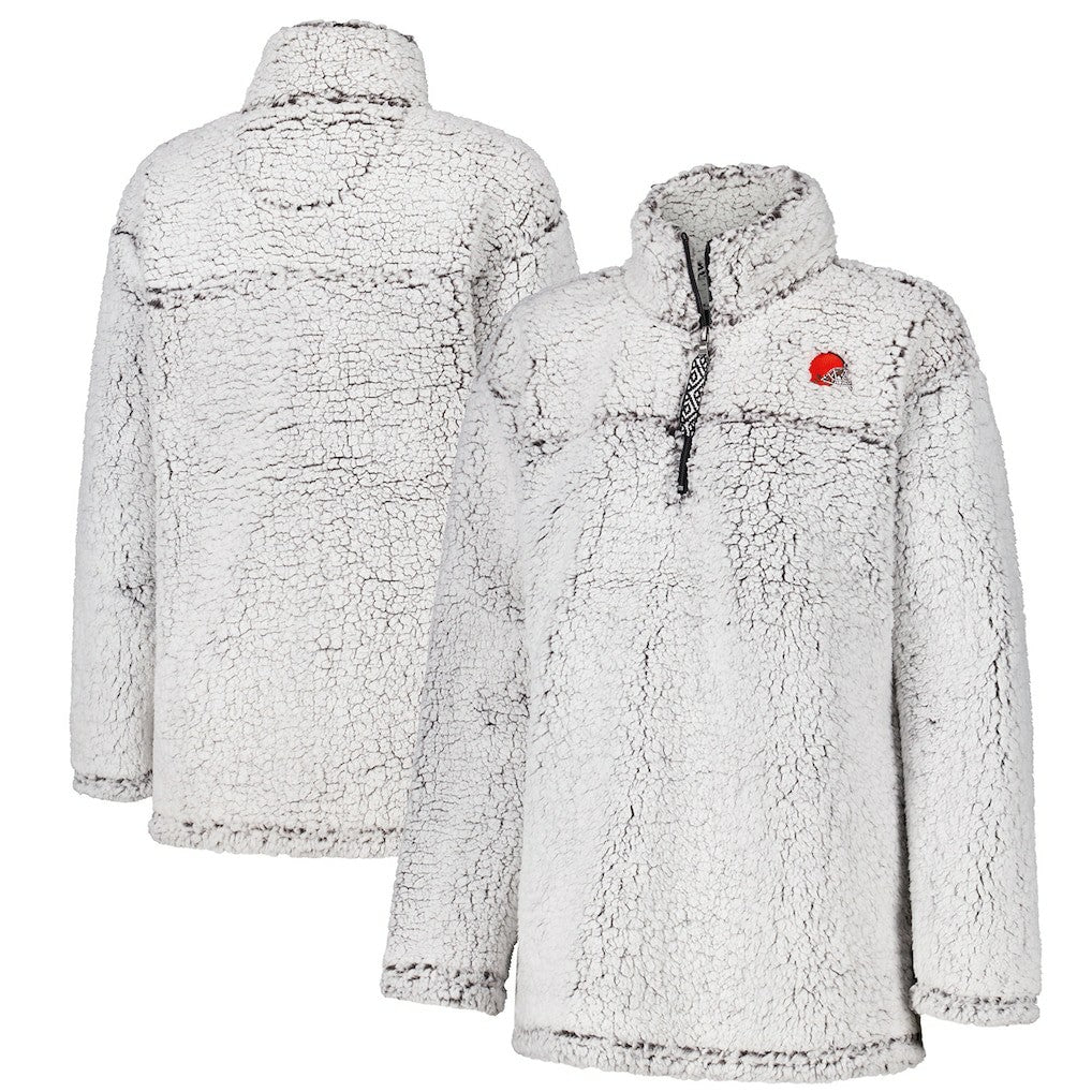 Cleveland Browns G-III 4Her by Carl Banks Women's Sherpa Full-Zip Jacket Gray - NFL
