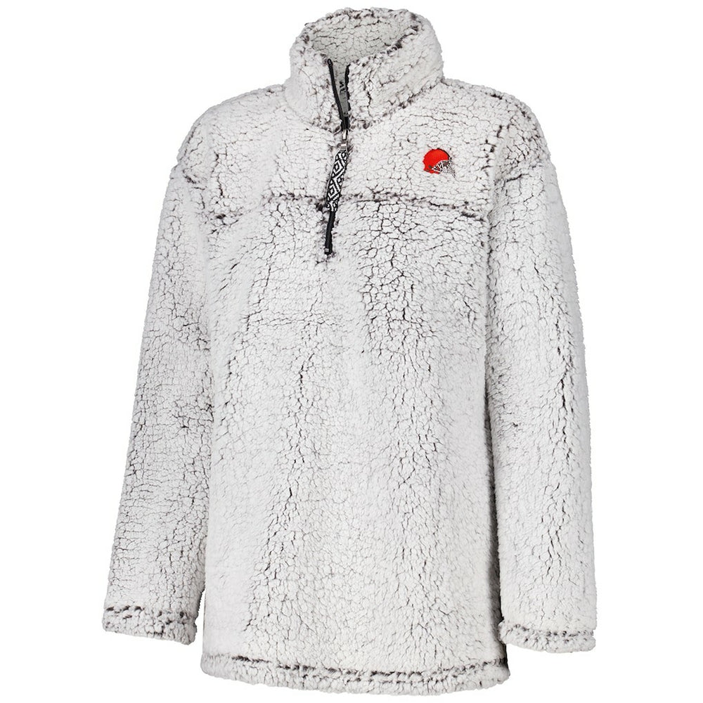 Cleveland Browns G-III 4Her by Carl Banks Women's Sherpa Full-Zip Jacket Gray - NFL