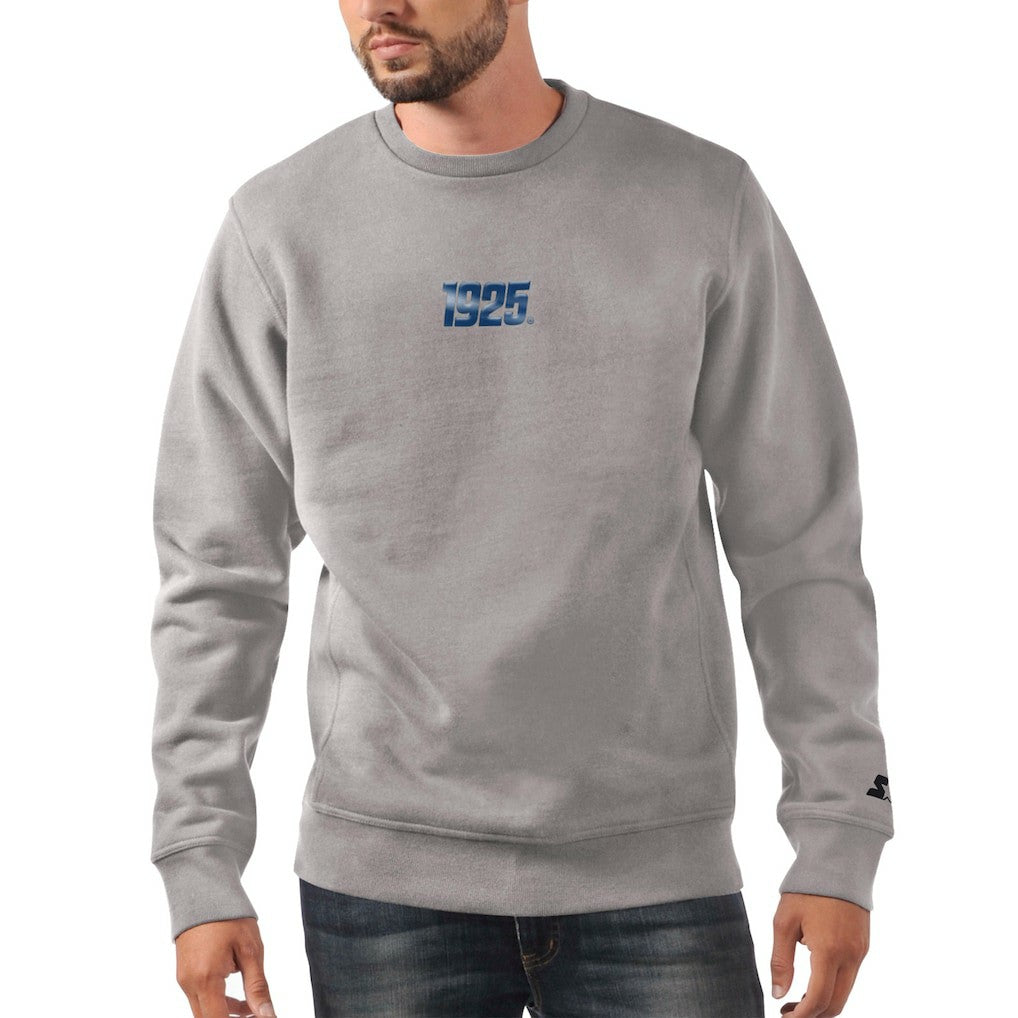 New York Giants Starter 1925 Collection Long Sleeve Pullover Sweatshirt Heather Gray - NFL