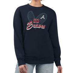 Atlanta Braves G-III 4Her by Carl Banks Women's Leopard Heart Pullover Sweatshirt Near Me
