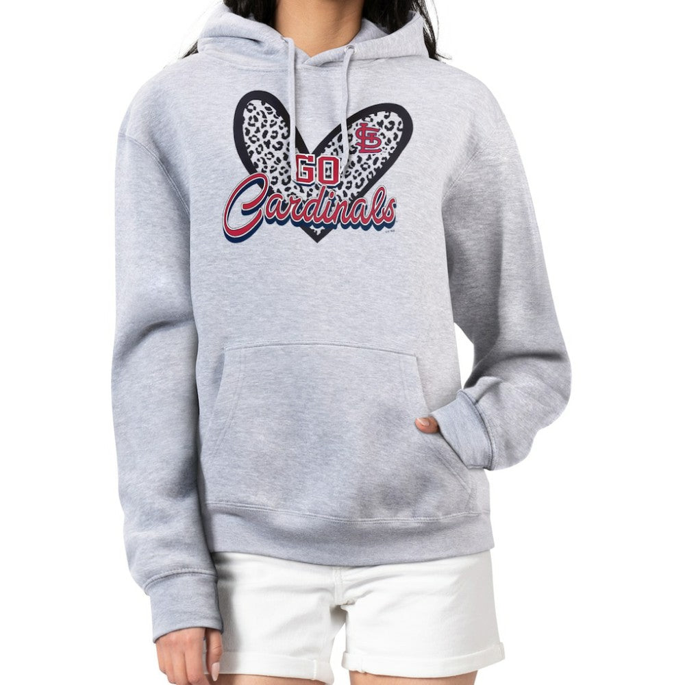 St. Louis Cardinals G-III 4Her by Carl Banks Women's Leopard Heart Pullover Hoodie Sale